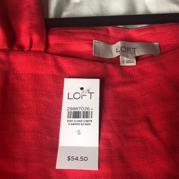 Square Neck Peplum Shell - LOFT NWT - Picture 4 of 5